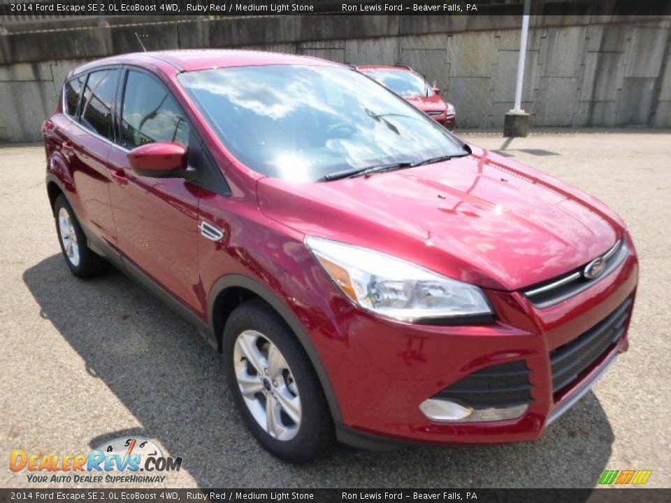 2014 Ford Escape SE 2.0L EcoBoost 4WD Ruby Red / Medium Light Stone Photo #2