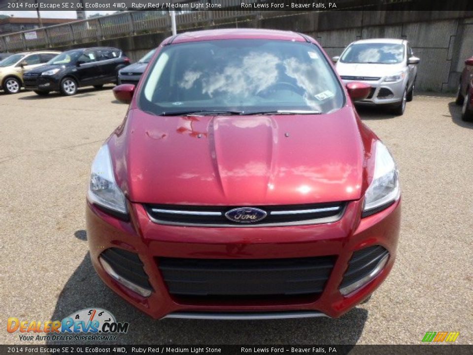 2014 Ford Escape SE 2.0L EcoBoost 4WD Ruby Red / Medium Light Stone Photo #3