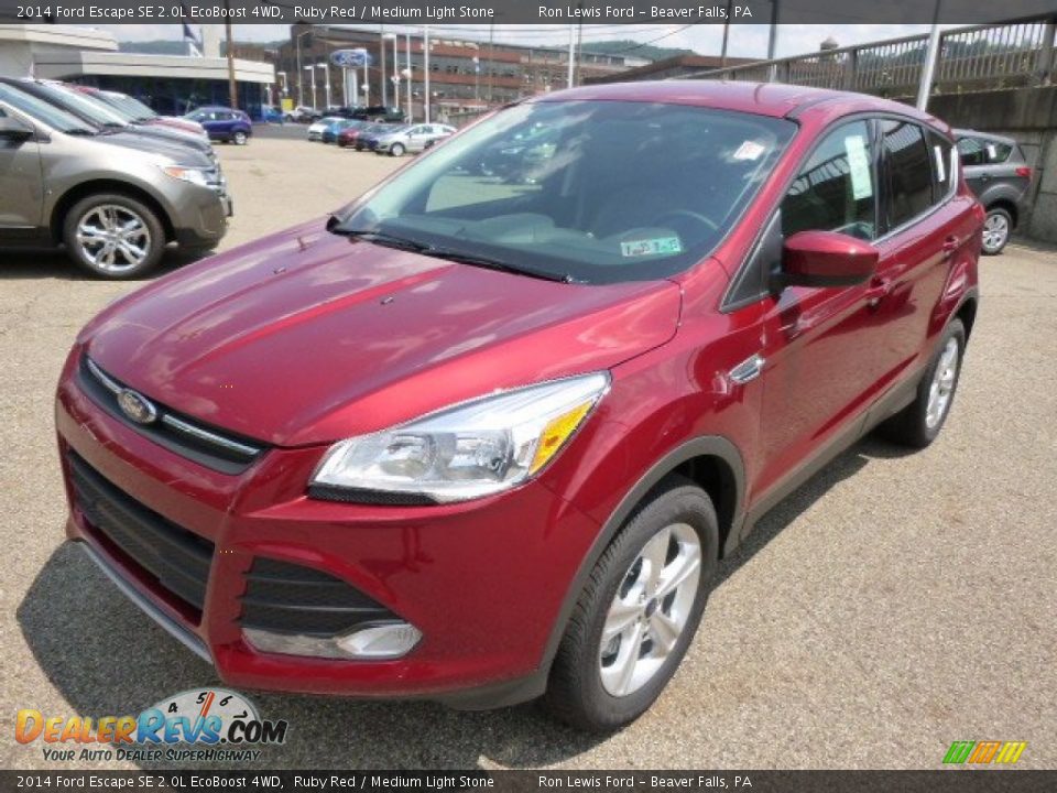 2014 Ford Escape SE 2.0L EcoBoost 4WD Ruby Red / Medium Light Stone Photo #4