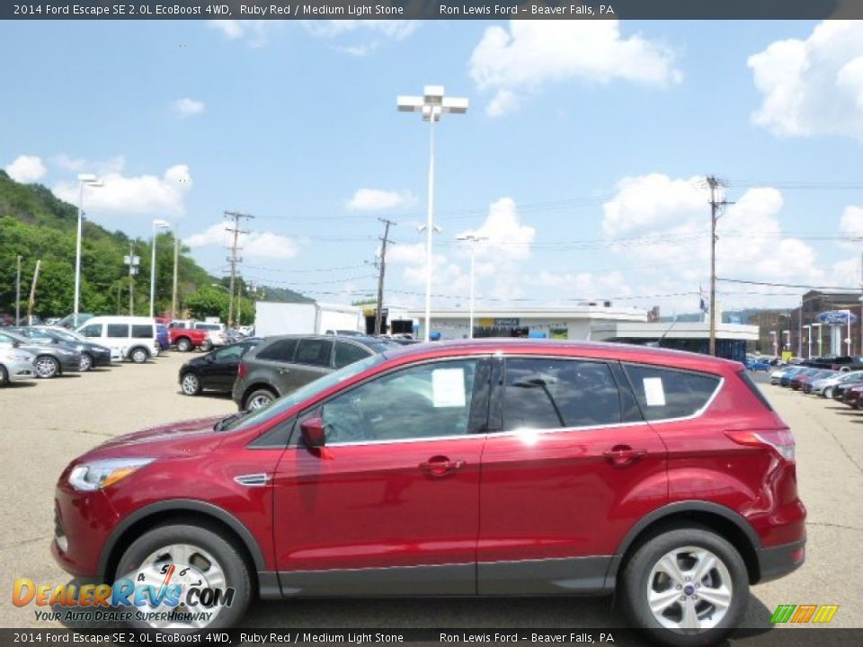 2014 Ford Escape SE 2.0L EcoBoost 4WD Ruby Red / Medium Light Stone Photo #5