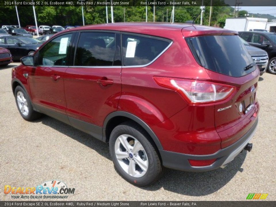 2014 Ford Escape SE 2.0L EcoBoost 4WD Ruby Red / Medium Light Stone Photo #6