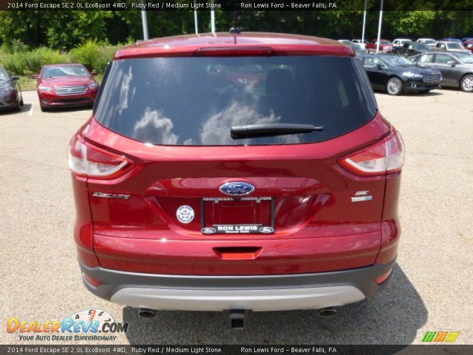 2014 Ford Escape SE 2.0L EcoBoost 4WD Ruby Red / Medium Light Stone Photo #7
