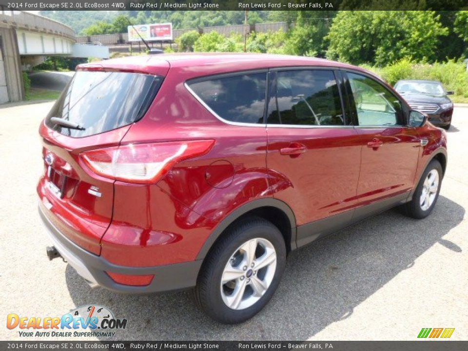 2014 Ford Escape SE 2.0L EcoBoost 4WD Ruby Red / Medium Light Stone Photo #8