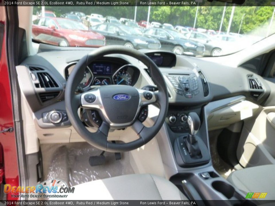 2014 Ford Escape SE 2.0L EcoBoost 4WD Ruby Red / Medium Light Stone Photo #14