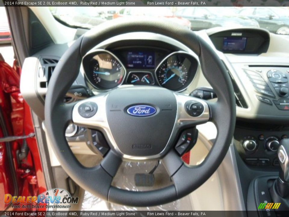 2014 Ford Escape SE 2.0L EcoBoost 4WD Ruby Red / Medium Light Stone Photo #19
