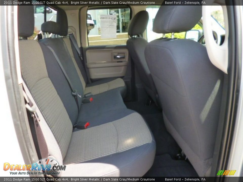 2011 Dodge Ram 1500 SLT Quad Cab 4x4 Bright Silver Metallic / Dark Slate Gray/Medium Graystone Photo #11