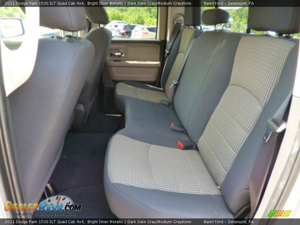 2011 Dodge Ram 1500 SLT Quad Cab 4x4 Bright Silver Metallic / Dark Slate Gray/Medium Graystone Photo #12
