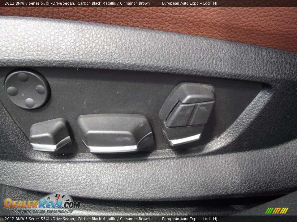 2012 BMW 5 Series 550i xDrive Sedan Carbon Black Metallic / Cinnamon Brown Photo #21
