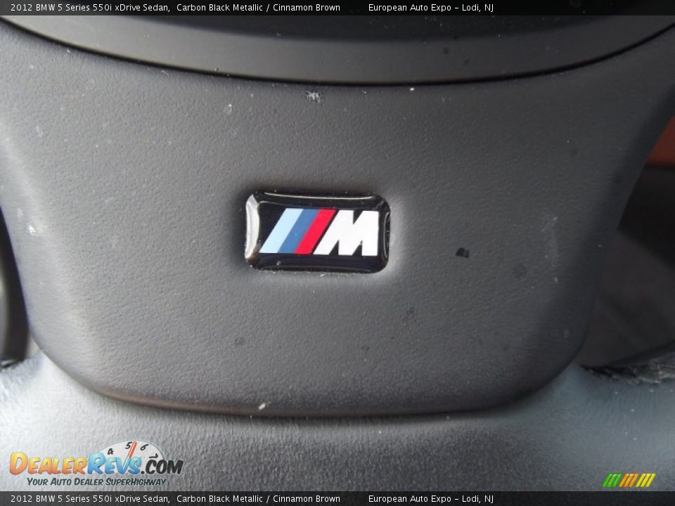 2012 BMW 5 Series 550i xDrive Sedan Carbon Black Metallic / Cinnamon Brown Photo #27
