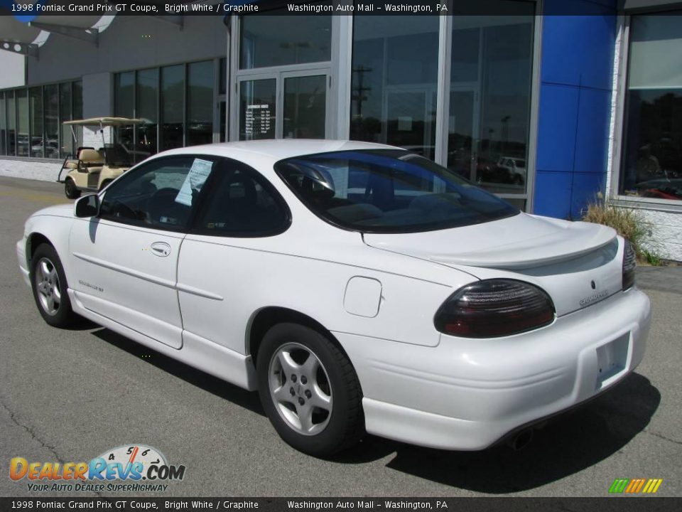 1998 Pontiac Grand Prix GT Coupe Bright White / Graphite Photo #5