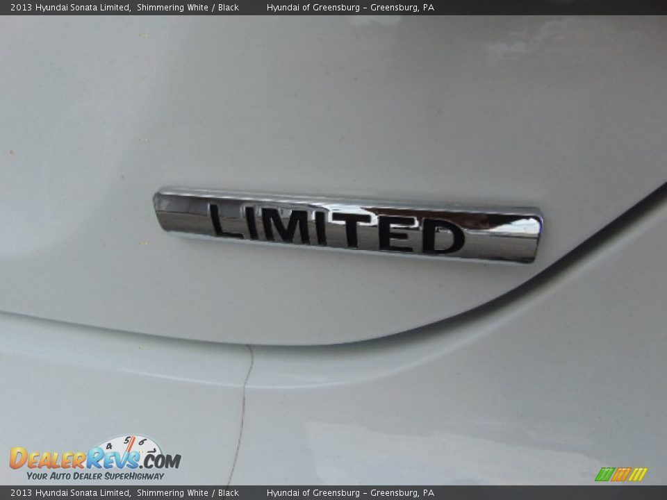 2013 Hyundai Sonata Limited Shimmering White / Black Photo #10