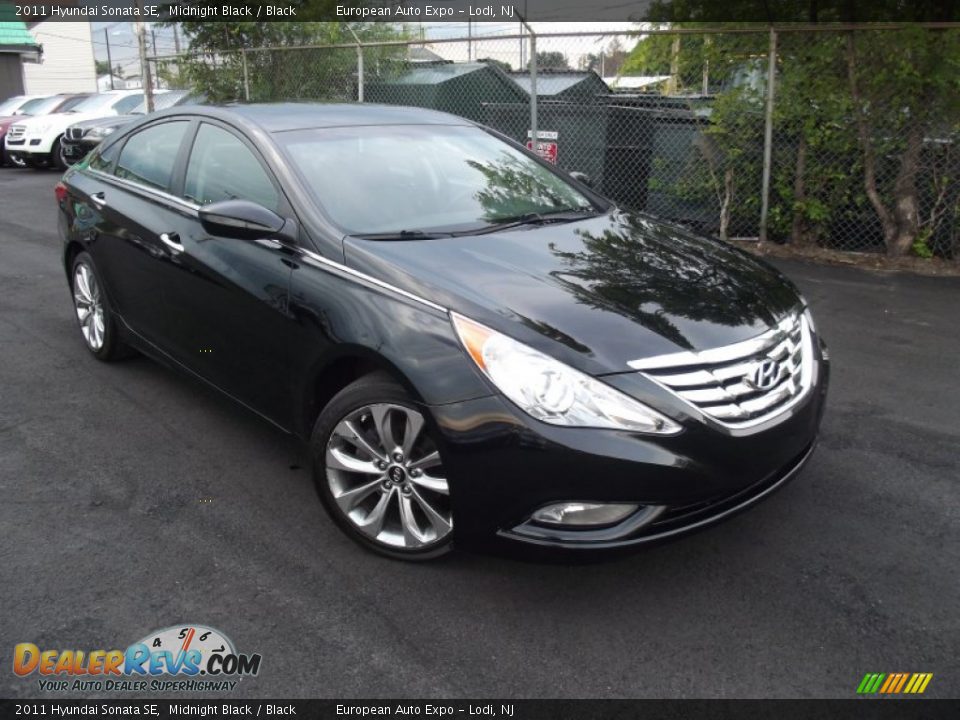2011 Hyundai Sonata SE Midnight Black / Black Photo #4