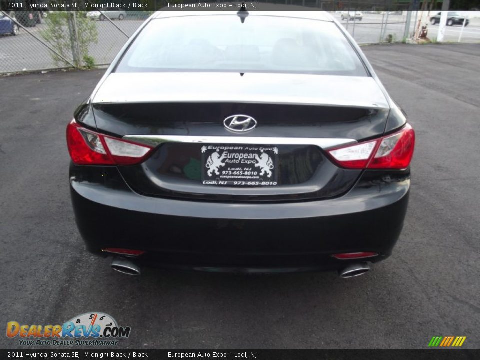 2011 Hyundai Sonata SE Midnight Black / Black Photo #6
