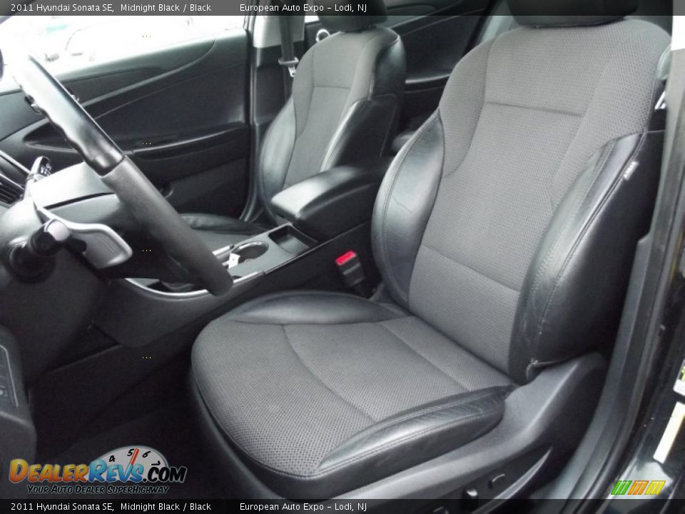 2011 Hyundai Sonata SE Midnight Black / Black Photo #9