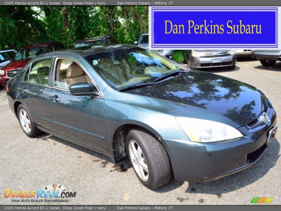 2005 Honda Accord EX-L Sedan Deep Green Pearl / Ivory Photo #1