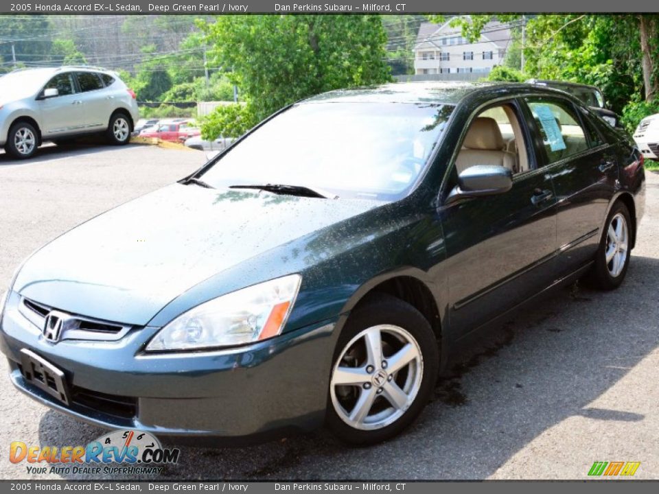 2005 Honda Accord EX-L Sedan Deep Green Pearl / Ivory Photo #3