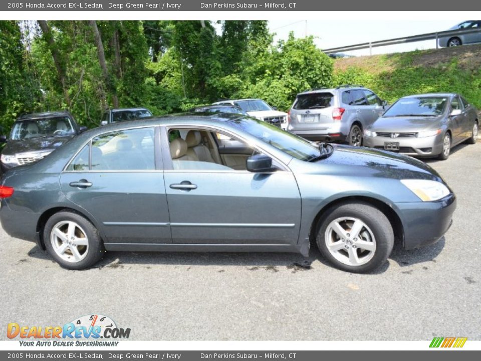 2005 Honda Accord EX-L Sedan Deep Green Pearl / Ivory Photo #4