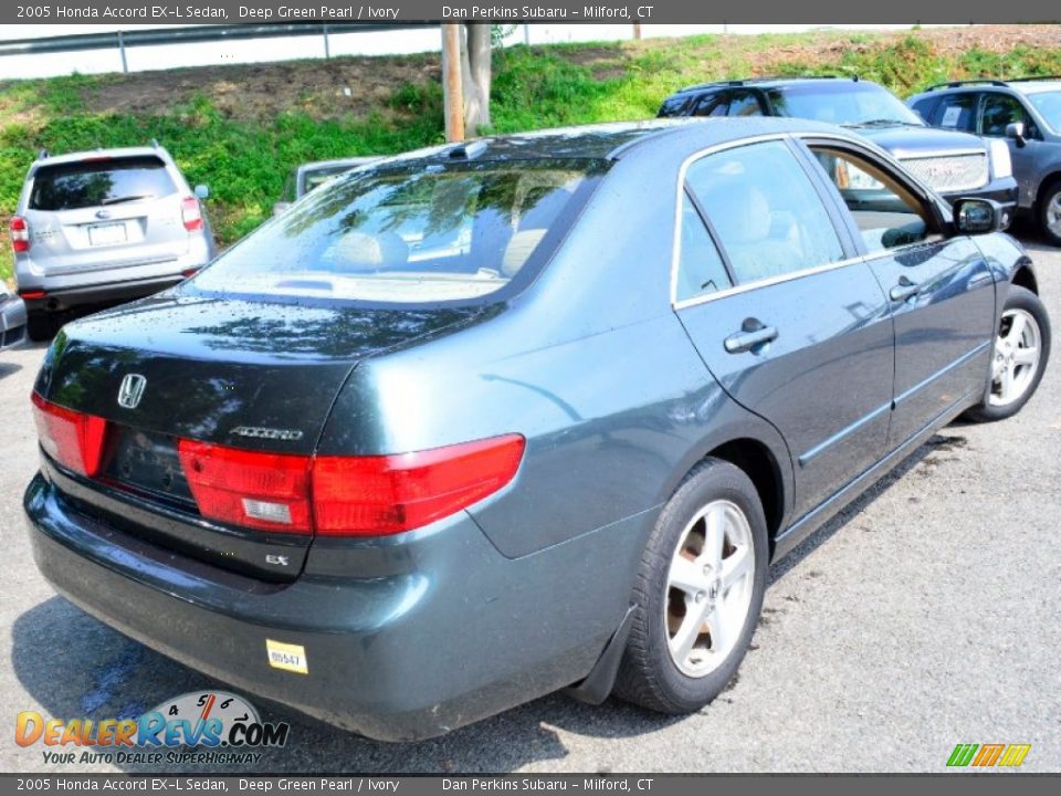 2005 Honda Accord EX-L Sedan Deep Green Pearl / Ivory Photo #6