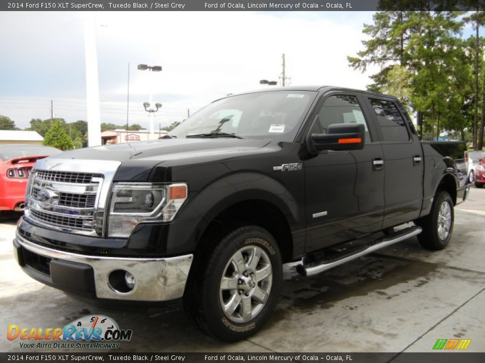 2014 Ford F150 XLT SuperCrew Tuxedo Black / Steel Grey Photo #1