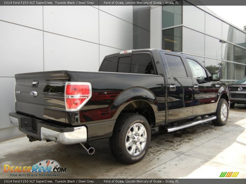 2014 Ford F150 XLT SuperCrew Tuxedo Black / Steel Grey Photo #2