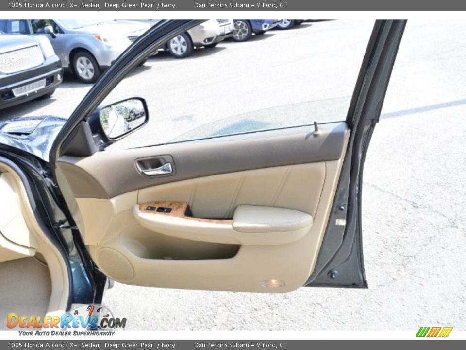 2005 Honda Accord EX-L Sedan Deep Green Pearl / Ivory Photo #16