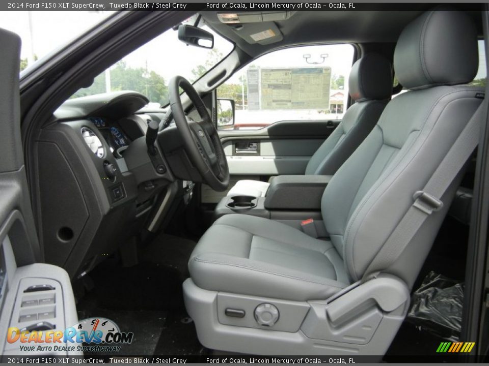 2014 Ford F150 XLT SuperCrew Tuxedo Black / Steel Grey Photo #6