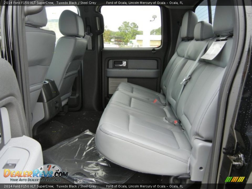 2014 Ford F150 XLT SuperCrew Tuxedo Black / Steel Grey Photo #7