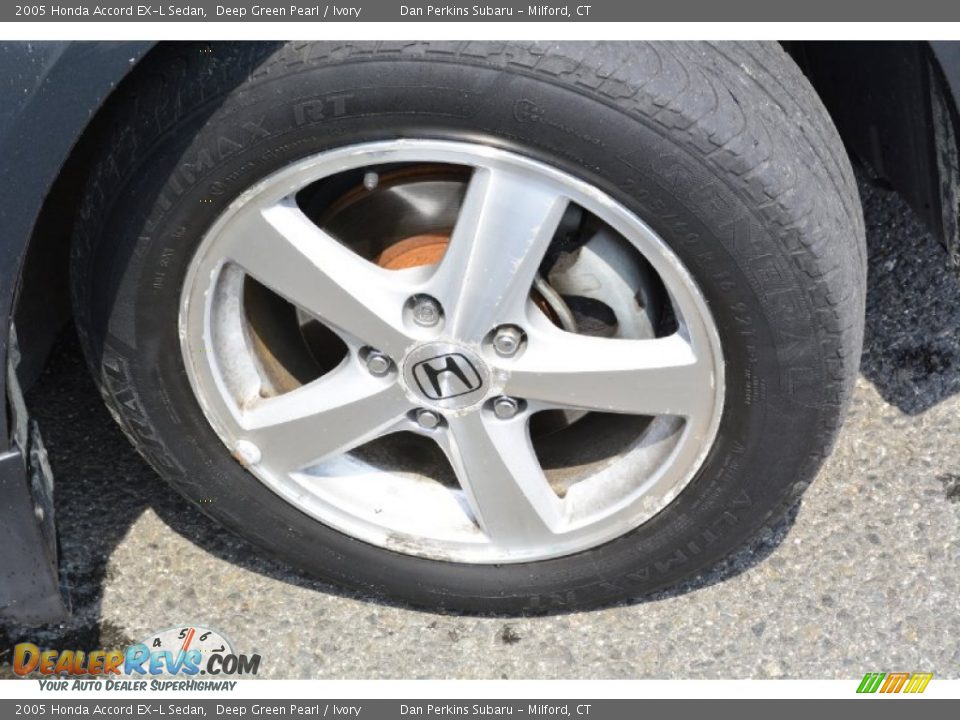 2005 Honda Accord EX-L Sedan Deep Green Pearl / Ivory Photo #20