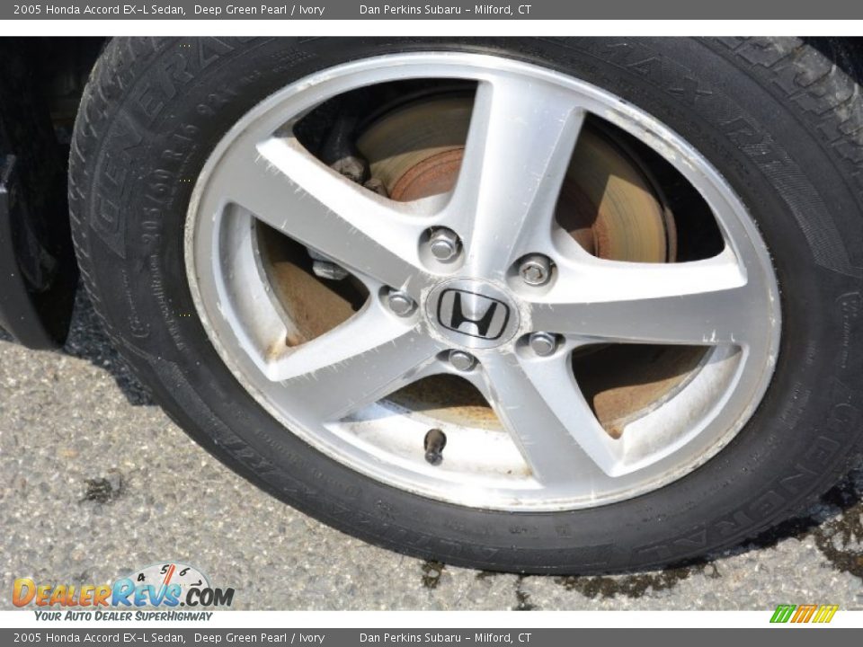 2005 Honda Accord EX-L Sedan Deep Green Pearl / Ivory Photo #21