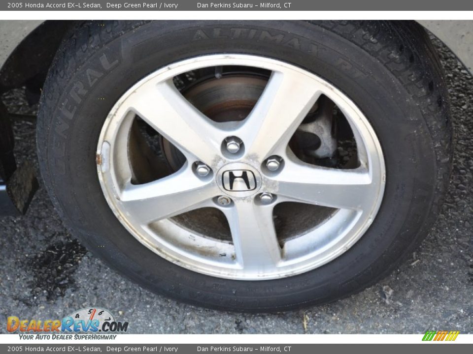 2005 Honda Accord EX-L Sedan Deep Green Pearl / Ivory Photo #22