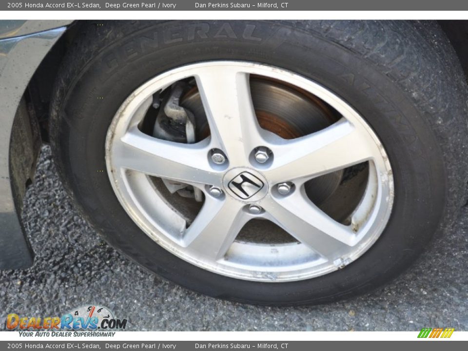 2005 Honda Accord EX-L Sedan Deep Green Pearl / Ivory Photo #23