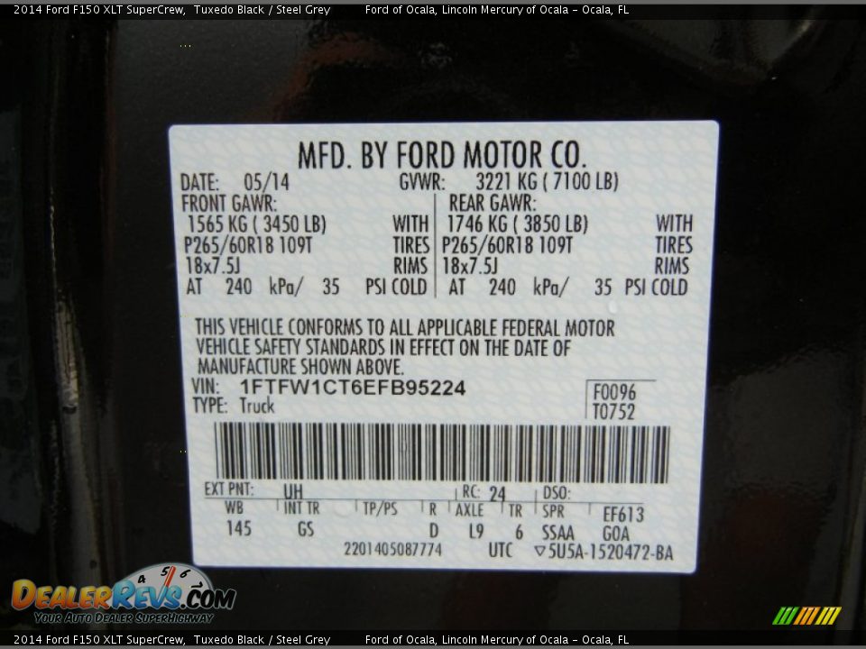 2014 Ford F150 XLT SuperCrew Tuxedo Black / Steel Grey Photo #12