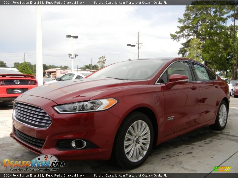 2014 Ford Fusion Energi SE Ruby Red / Charcoal Black Photo #1