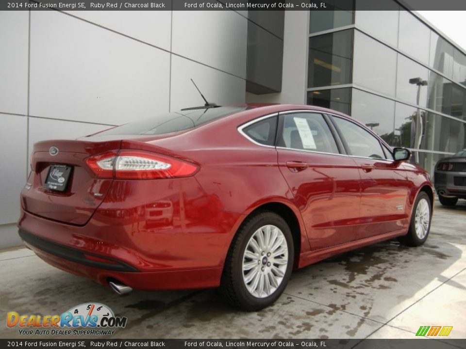2014 Ford Fusion Energi SE Ruby Red / Charcoal Black Photo #2