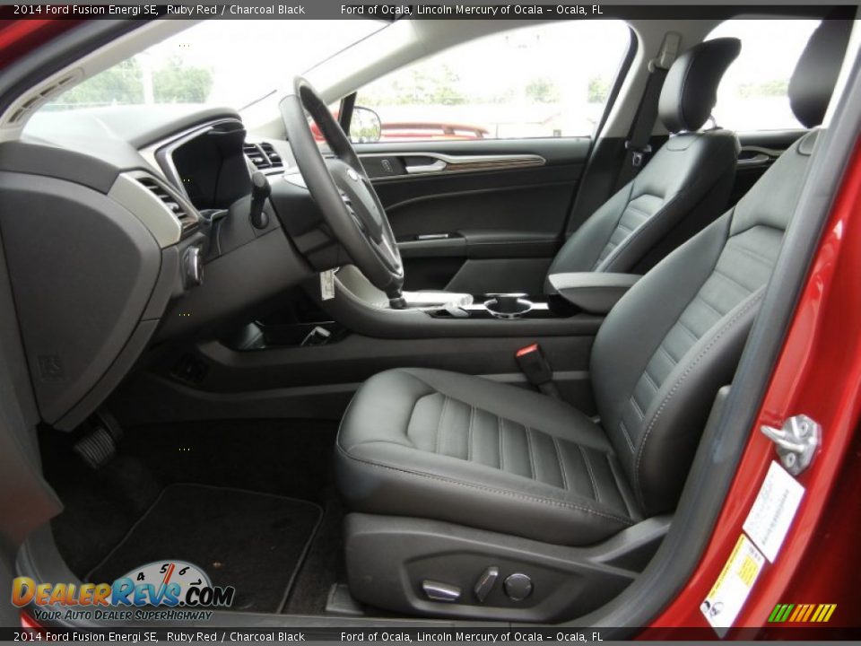 Charcoal Black Interior - 2014 Ford Fusion Energi SE Photo #6