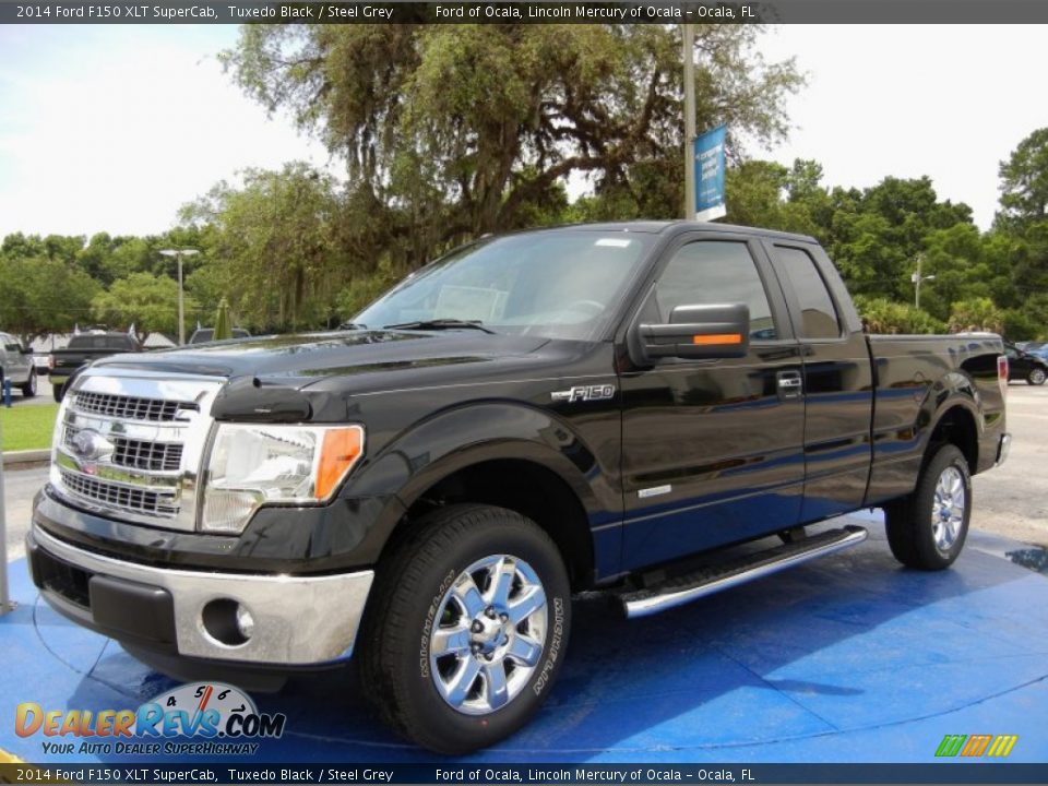 2014 Ford F150 XLT SuperCab Tuxedo Black / Steel Grey Photo #1