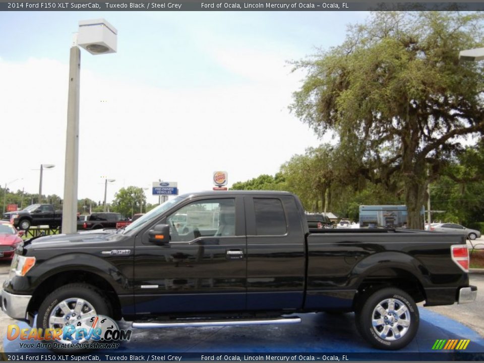 2014 Ford F150 XLT SuperCab Tuxedo Black / Steel Grey Photo #2