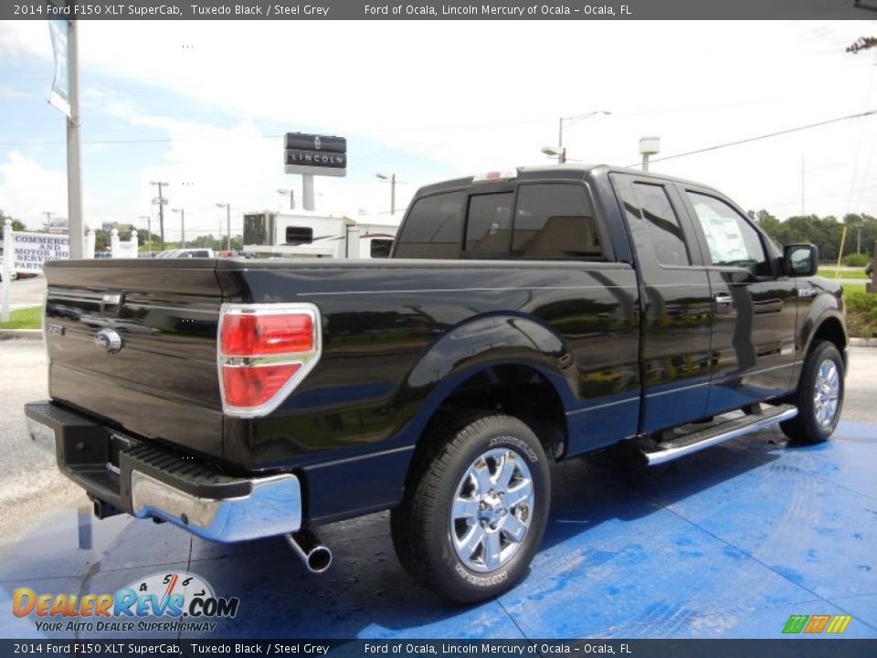 2014 Ford F150 XLT SuperCab Tuxedo Black / Steel Grey Photo #3