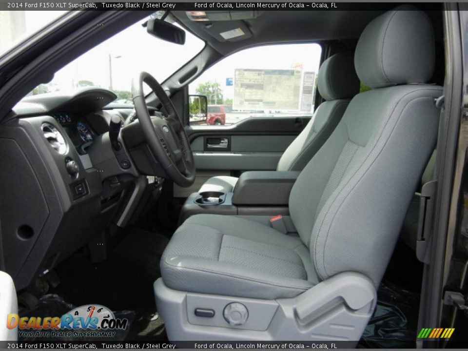 2014 Ford F150 XLT SuperCab Tuxedo Black / Steel Grey Photo #6