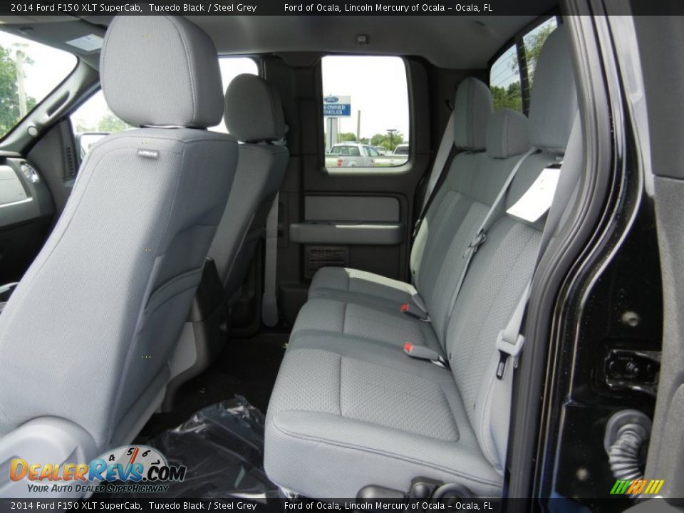 2014 Ford F150 XLT SuperCab Tuxedo Black / Steel Grey Photo #7