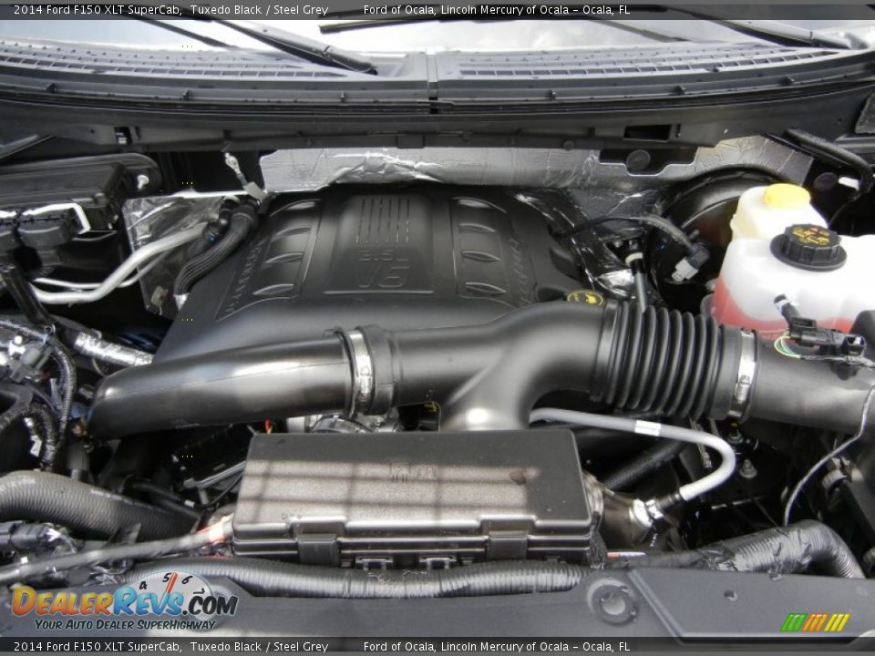 2014 Ford F150 XLT SuperCab Tuxedo Black / Steel Grey Photo #11