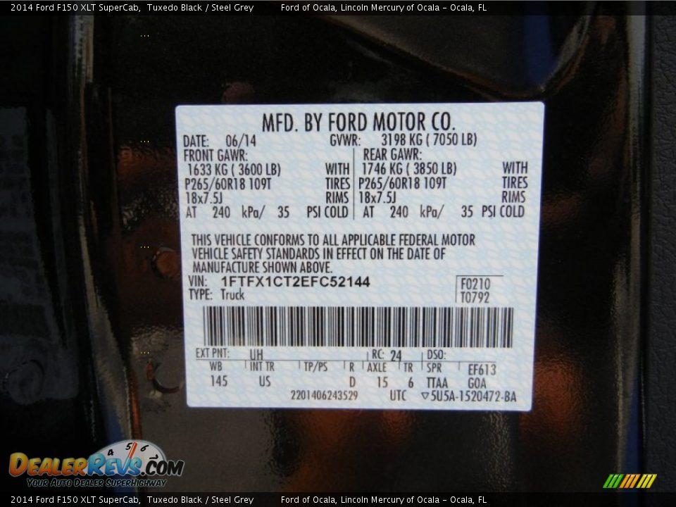 2014 Ford F150 XLT SuperCab Tuxedo Black / Steel Grey Photo #12