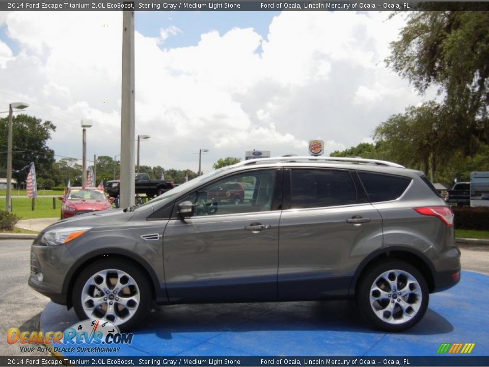 2014 Ford Escape Titanium 2.0L EcoBoost Sterling Gray / Medium Light Stone Photo #2
