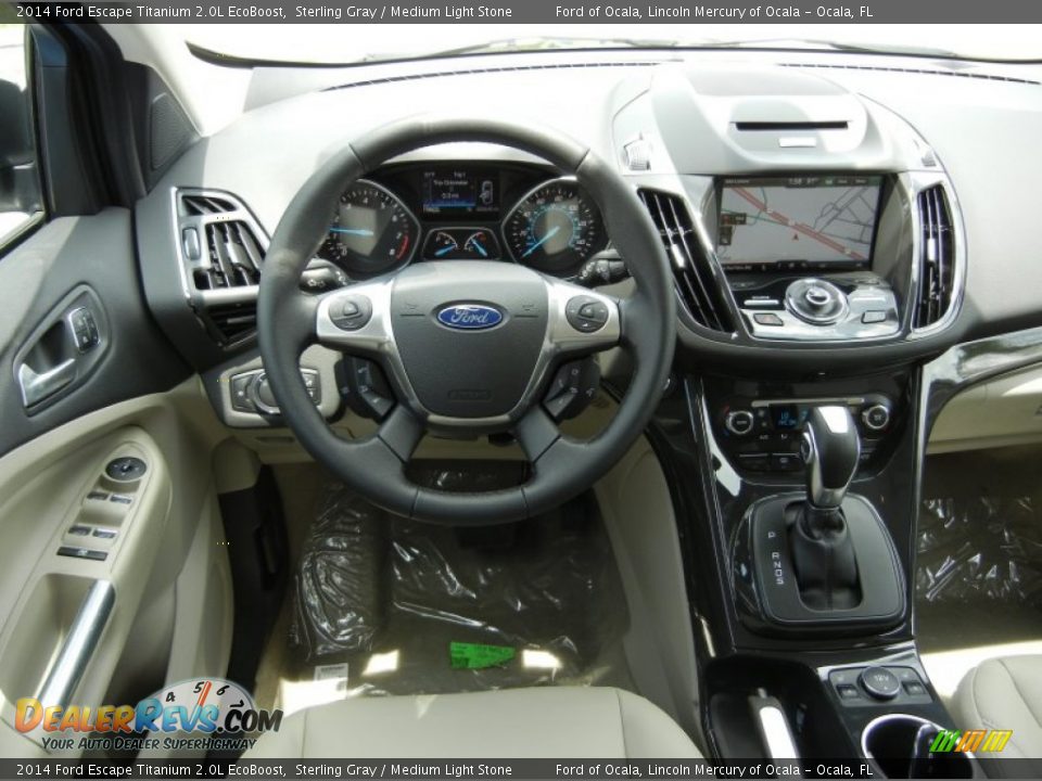 2014 Ford Escape Titanium 2.0L EcoBoost Sterling Gray / Medium Light Stone Photo #8