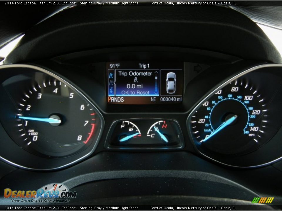 2014 Ford Escape Titanium 2.0L EcoBoost Sterling Gray / Medium Light Stone Photo #9