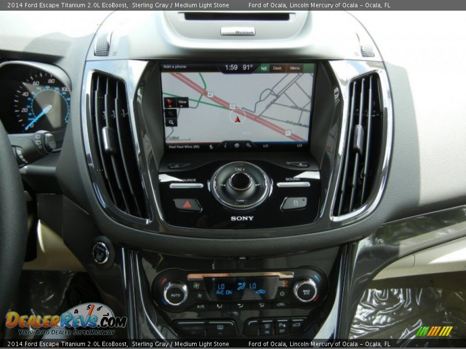 2014 Ford Escape Titanium 2.0L EcoBoost Sterling Gray / Medium Light Stone Photo #10