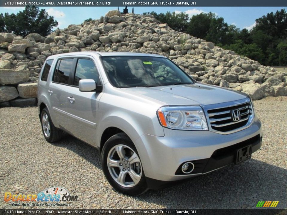2013 Honda Pilot EX-L 4WD Alabaster Silver Metallic / Black Photo #1