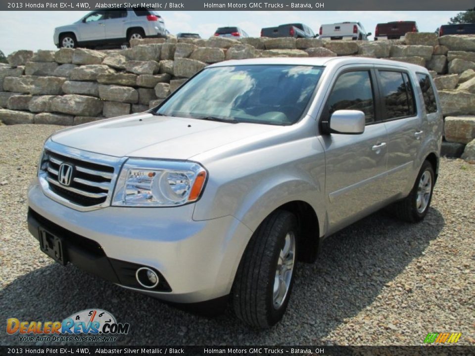 2013 Honda Pilot EX-L 4WD Alabaster Silver Metallic / Black Photo #2