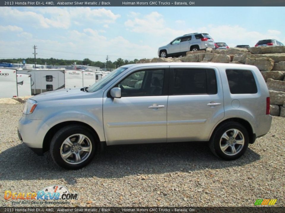 2013 Honda Pilot EX-L 4WD Alabaster Silver Metallic / Black Photo #3