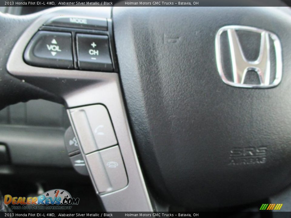 2013 Honda Pilot EX-L 4WD Alabaster Silver Metallic / Black Photo #14